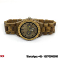 Montres à quartz de qualité supérieure de bois de santal vert Hl03